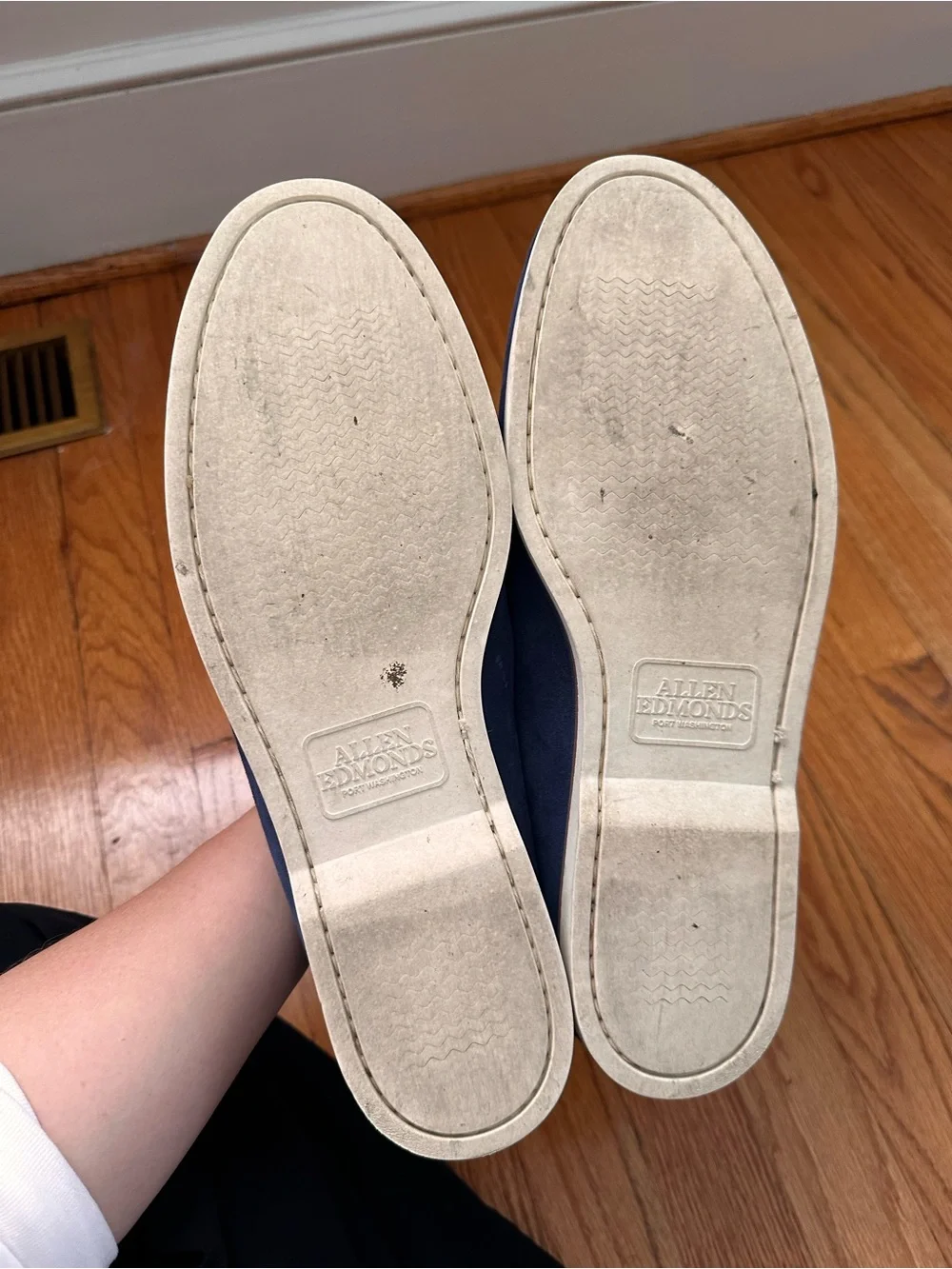 Allen Edmonds Force 10 Boat Shoe - Blue Suede